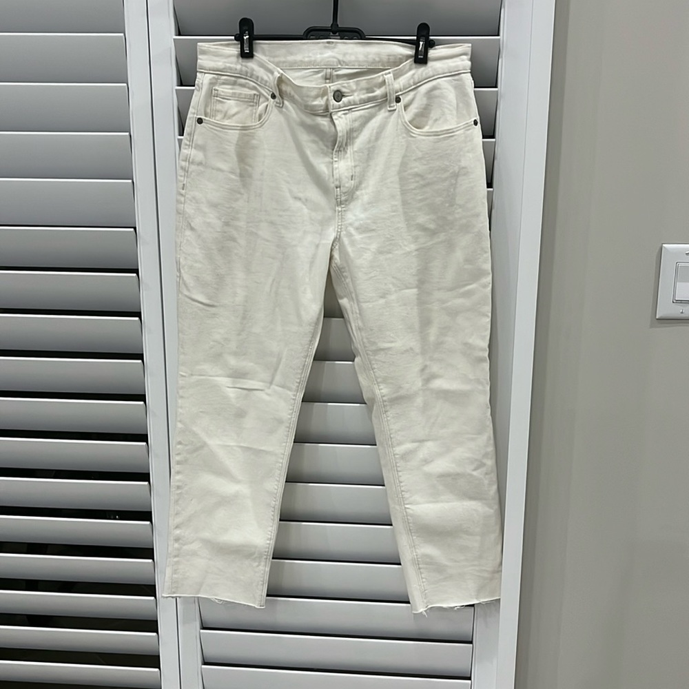 off white boyfriend  jeans Old Navy